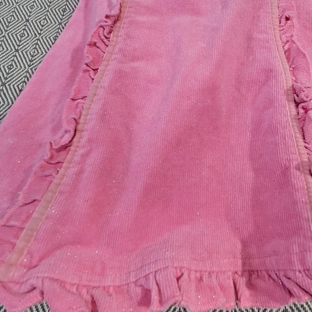 Vintage The Children's Place Stretch Sparkly Pink Corduroy Dress Size 3T